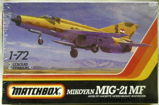 Matchbox 1/72 Mikoyan Mig-21 MK - Egyptian Air Force No 26 Sq 1981 or Finnish Air Force Harliv 31 1980, 40041 plastic model kit